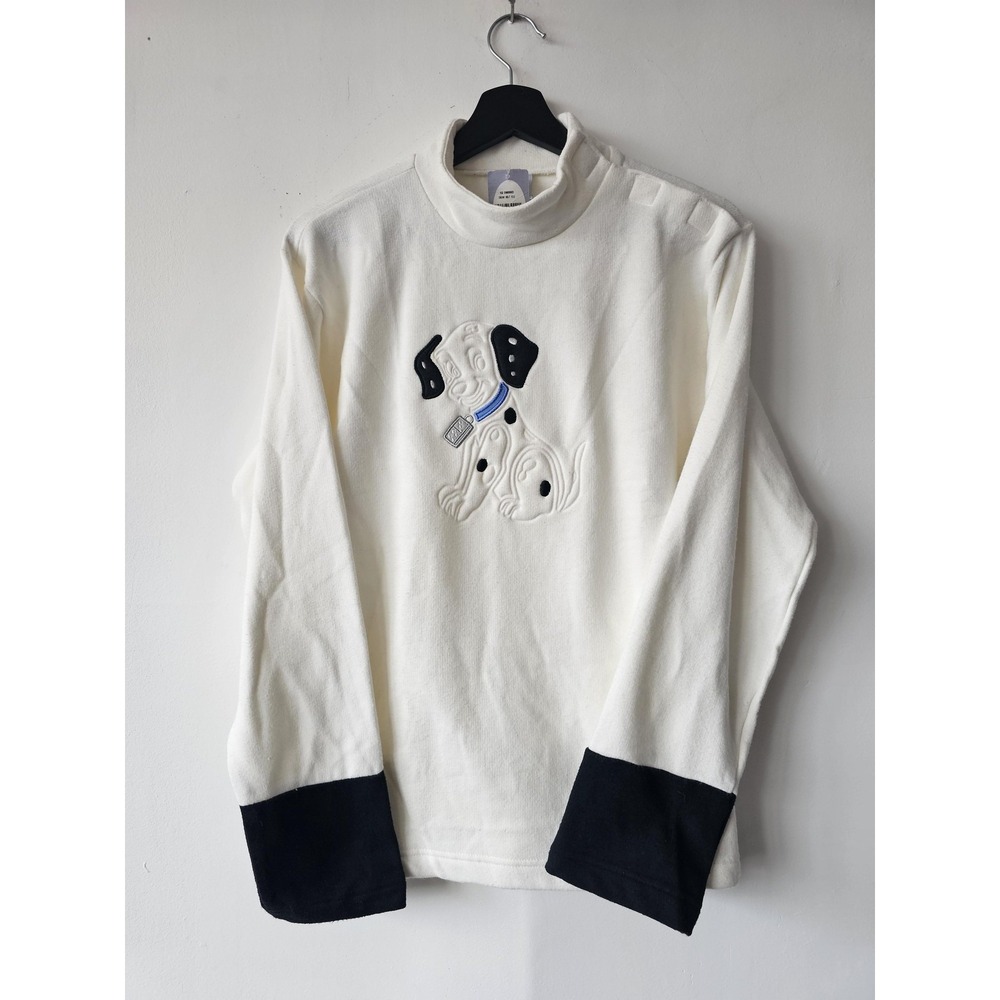 Disney Store Dalmatian Sweater Womens Small 101 Dalmatians Dog Fleece Pullover T
